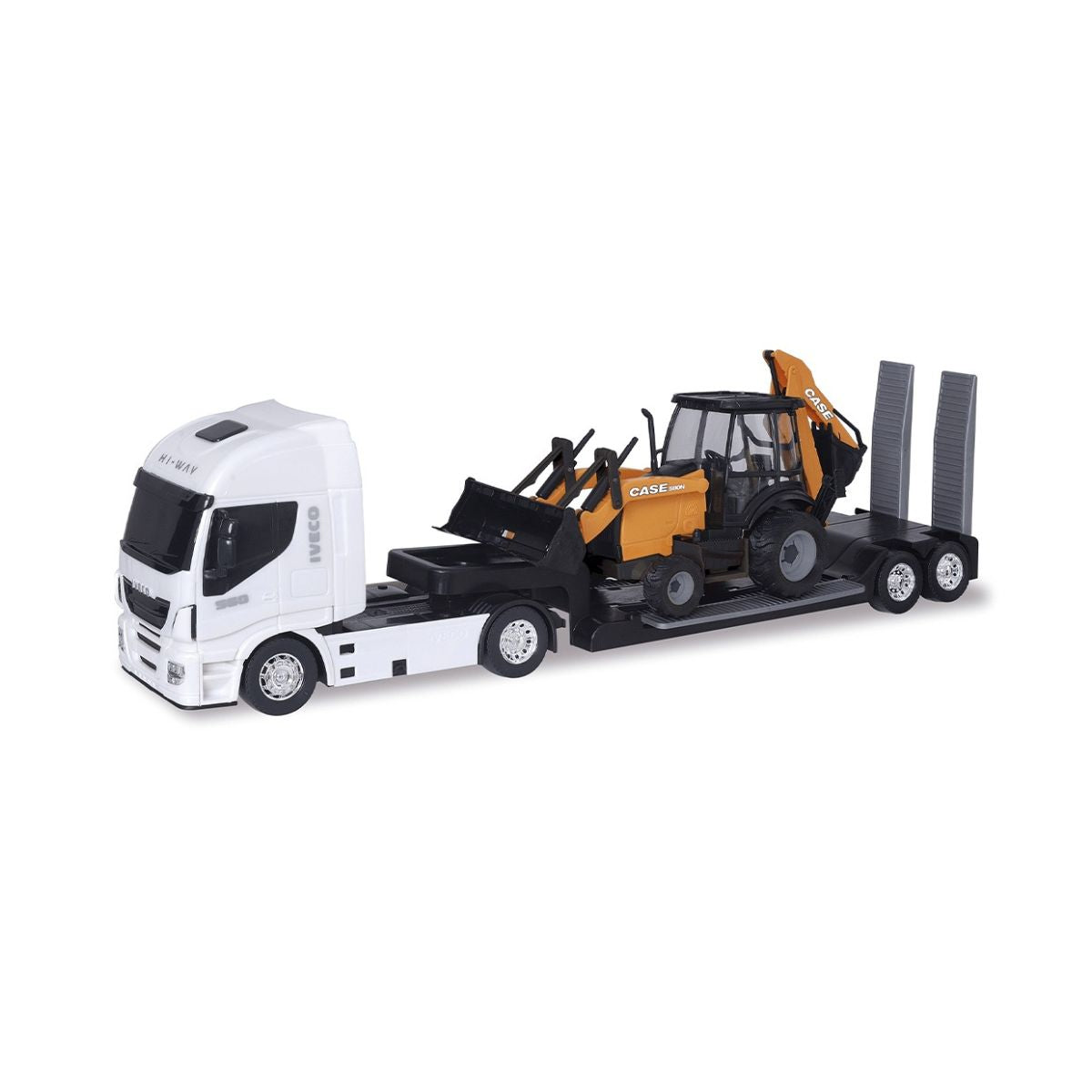 Brinquedo Caminhão Iveco Retroescavadeira Branco - Usual Brinquedo Caminhão Iveco Retroescavadeira Branco - Usual